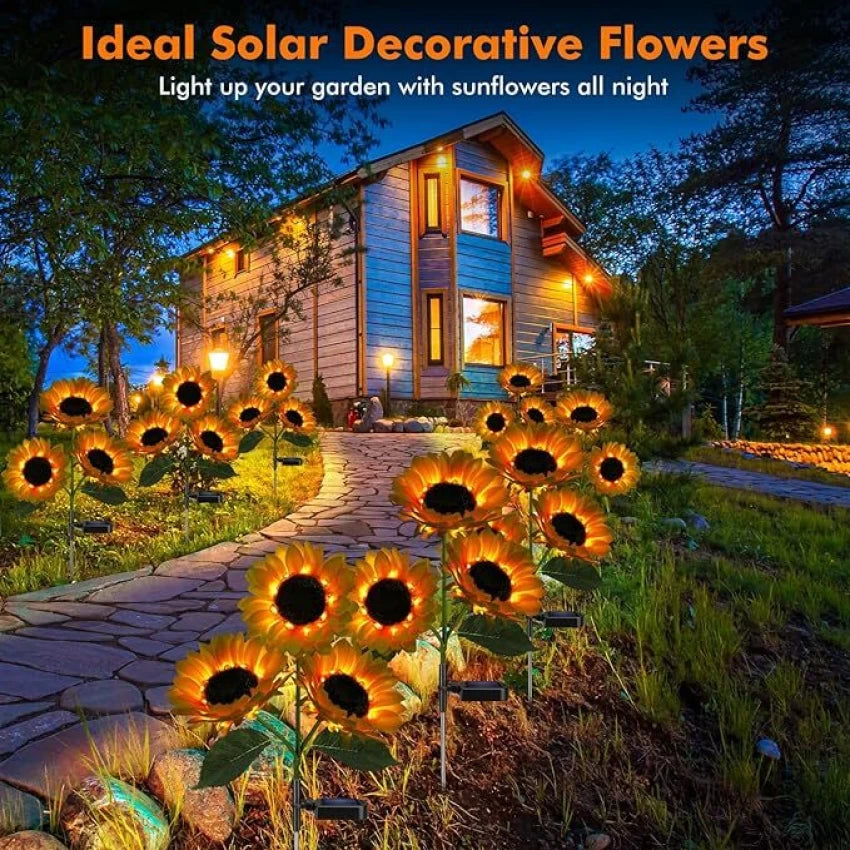 Solar Sunflower light. (Pack of 2pc)