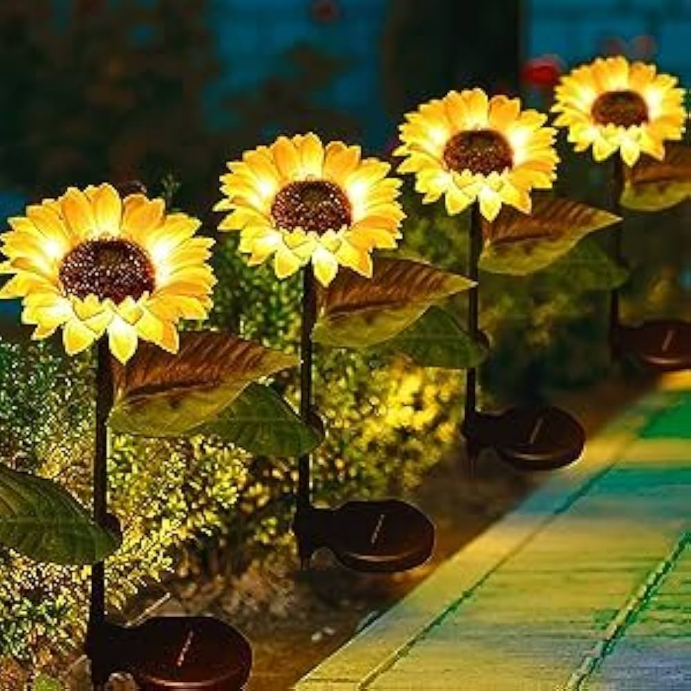 Solar Sunflower light. (Pack of 2pc)